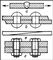 Корпусні деталі: а - плита;  б - горизонтальна станина;  в - стійка;  г - портальна станина;  д - корпус електродвигуна з кришками;  е - корпус редуктора;  ж - стіл